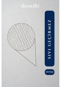 Resim Micro Fermuarlı Yastık Alezi Sıvı Geçirmez 4 Lü Set Yastık Koruyucu 50x70 Beyaz 