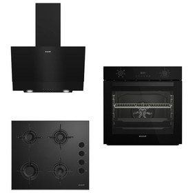 Resim Arçelik AFC330 S - Ocd 601 ES - ADE605S Black Star Siyah Ankastre Set 