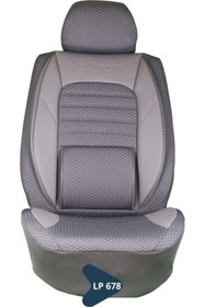 Resim K-Design SİLİKONLU JAKAR KOLTUK KILIFI TİCARİ SERİSİ GRİ SİYAH LP678 