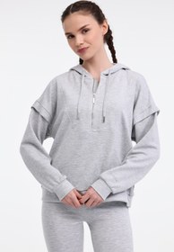 Resim WL DOINA 16MS438 5FX GRI MELANJ Kadın Sweatshirt 