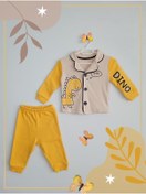 Resim Baby Lina Anne Ve Bebek Ürünleri Bebek Pijama Takımı Dino Baskılı Alt-üst Set 