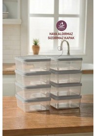 Resim Selka Home 8 Adet 0.5 Lt. Nora Organizer Buzdolabı Buzluk Düzenleyici Saklama Kabı 