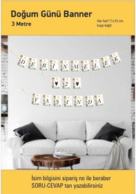 Resim Safari Temalı İsme Özel Doğum Günü 1 Yaş Banner 3 Mt Demonte +0 