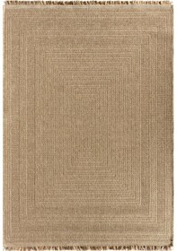 Resim Çam Halı İndia 668 Bej Seyran Halı Modern Jüt Desen Makine Halısı 