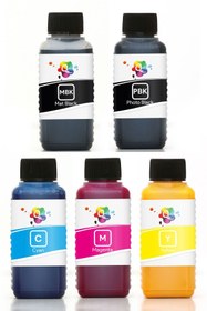 Resim Qc Epson Surecolor Sc T5200 Ps Mfp Yazıcı Uyumlu Kartuş Mürekkebi 100ml Pro Set 5 Renk 