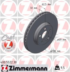 Resim Zimmermann Fren Diski On Mercedes W205 S205 C205 A205 W213 S213 C238 A238 X253 C253 