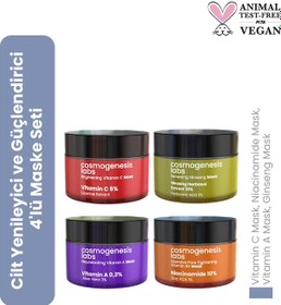 Resim Cosmogenesis Labs Cilt Yenileyici ve Güçlendirici 4'lü Maske Seti Vegan 