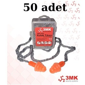 Resim 3mk-kt24 Çam Tipi Kordonlu Kulak Tıkacı 50 Adet 