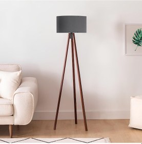 Resim Homing Antrasit Kumaş Başlıklı Tripod Lambader Ayd-2932 