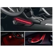 Resim Cıvıc Fc5 2016-2020 Içın Ambıans Paket Ayak-kolçak-vites Konsol Kırmızı 