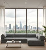 Resim Modamed Night Köşe Açılır Kanepe Yatak Olabilen Rahatlama , Köşe L Takımı, Üçlü Kanepe, Aktivite Koltuk Gri 