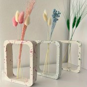 Resim 1 adet Kemerli Dikdörtgen Yuvarlak Hidroponik Alçı Boş Çiçek Vazosu Silikon Kalıp DIY Hidroponik Vazo Reçine Kalıbı Düzensiz Bitki Vazosu Silikon Kalıp Ev Dekoru 