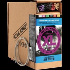 Resim D'Addario EXL120-B25 XL Nickel Elektro Gitar Teli - Super Light (9-42) (25'li Paket) 