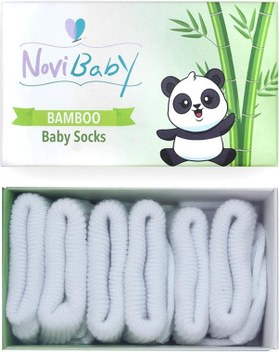 Novibaby 5'li Bambu Yenidoğan Bebek Çorabı I Purple I 0-6 ay "Karışık Renkli"