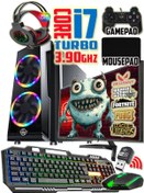 Resim WARBOX Babun I7 Turbo:3.90ghz 16gb Ram 240gb Ssd 250gb Hdd R7 240-4gb E.kartı 22" Monitör Gaming Pc 
