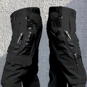 Resim Erkek Taktiksel Kargo Pantolonu - Dış Eğitim, Yürüyüş, Kamp ve Koşu için Dayanıklı Çok Cepli İş Pantolonu - Düz Renk Düzenli Kesim Bahar Yaz Sonbahar Taktik Pantolon, Yürüyüş Kıyafeti, Fonksiyonel Tasarım, Esnek Olmayan Kumaş 