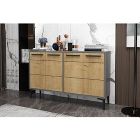 Resim Zerkaconcept Marden Konsol Tv Sehpası Tv Ünitesi Antrasit Gri 