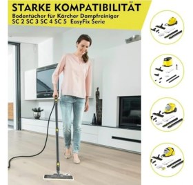 Resim Özbience 12'li Mikrofiber Bez Seti, Buharlı Temizleyici Aksesuarları Için Perfect Complement 