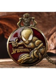 Resim Kişiye Özel Marvel Spiderman Quartz Steampunk Vintage Köstekli Saat 