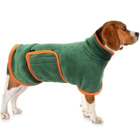 Resim 1 adet Mikrofiber Vücut Havlusu Pet Kapüşonlu Banyo Havlusu Kurutma Banyo Havlusu Su Emici Hızlı Kuruyan Köpek Banyo Havlusu 
