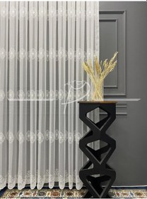 Resim Tül Perde Taç Marka Serpme Damask Motifli Tül Perde-A26129 Çok Renkli 