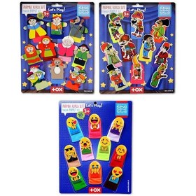 Resim 3 Set - 30 Parça Masal Kahramanları, Karagöz Hacivat Ve Emojiler Parmak Kukla T225 T106 T224 