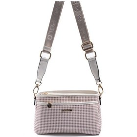 Resim Silver Polo Sp1184 Kadın Çapraz Çanta Kaz Ayağı Ekose Bordo-kemik 