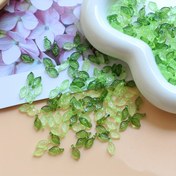 Resim 200 adet/takım Plastik Yapraklar Minyatür Yeşil Şeffaf Yaprak Şekilli Şanslar Takı Yapımı DIY El Yapımı Bileklik Küpe Anahtarlık Aksesuarları 