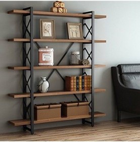 Resim Güvendekoratif Metal Kitaplık Raf Ofis Sehpa 