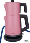 Resim GoldMaster Akasya Pembe Xl 2200 Watt Patentli Damlatmayan Tasarımı Çelik Çay Makinesi Ve Su Isıtıcısı 