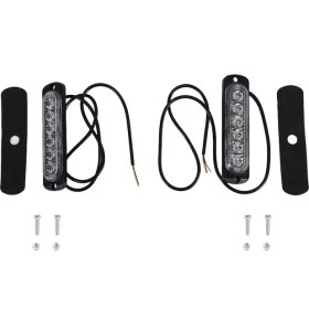 Resim LED Acil Flaş Işıkları, Amber 6 LED Frose Uyarı Acil Durum Yanıp Sönen Işık Araba Kamyonu Yolu Atv Suv 2 Paket (Yurt Dışından) 
