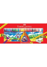 Resim Faber-Castell Silinebilir Wax Crayon Mum Pastel Boya 25'li 