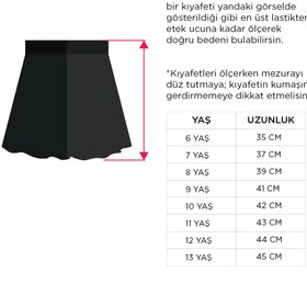 Resim kinderos Beli Lastikli Papyonlu Güllü Kız Çocuk Tütü Etek - 26Y 2831 