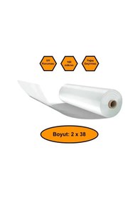 Resim 160 Micron Naylon Örtü, Şeffaf Su Geçirmez Naylon, 2x38 Metre 