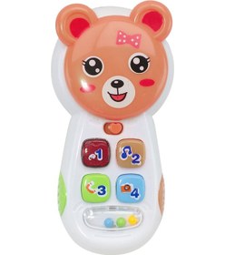 Resim Oyuncak Telefon Sevimli Telefon Işıklı Sesli Kahverengi 