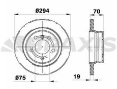 Resim ARKA FREN DISK AYNASI BMW Z4 2.5sI 3.0sI BRAXIS AD1055 BRAXIS