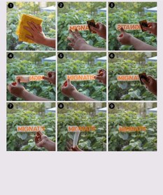 Resim MIGNATIS Arabada Bebek Var Yazısı Ve Melek Stickeri Yapıştırması 15x9cm 