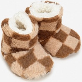 Resim Çocuk Ve Bebek Panduf, Kışlık Peluş Bot, Yumuşak, Sıcak Tutan, Kaymaz Tabanlı Ev İçi Patik, Ev Botu Kahverengi 