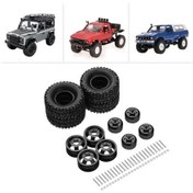 Resim Novahub Rc Wpl C14/c24/b Serisi 66mm Jantlı Metal Lastik Seti - 4x4, 5mm Hex, Siyah/kırmızı 