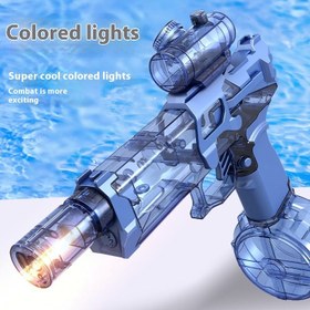 Resim Fire Rat Electric Water Pistol Cool Light Full Automatic Water Spray Gun Summer Toy Sports Entertainment Children Gifts AC223 - Light Version Red 