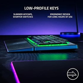 Resim Razer Ornata V3 X - Düşük Profilli Oyun Klavyesi (Sessiz Membran Anahtarlar, Sıvı Dökülmesine Dayanıklı Tasarım, Ergonomik Bilek Desteğ) TR Düzeni | Siyah 