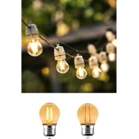 Resim Storemax Neo Rustik LED Ampul, x Tasarımlı, Dekoratif Aydınlatma, Enerji Tasarruflu (2, G45-4 Watt) 