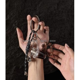 Resim Silver1 Zarif Anti-Kayıp Araba Anahtarlık Okul Çantası Çekicilik Bebek Yaratıcı Erkek ve Kadın Çift Yıldız Ayı Anahtarlık (Yurt Dışından) 