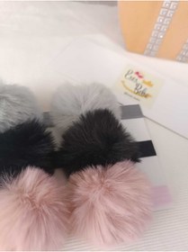 Resim ESES BEBE Bebek Çocuk 3'lü Peluş Ponpon Bandana Set 