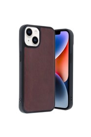 Resim artlab Art İphone 14 Kılıf Aras Deri Kapak - Bordo Lab 