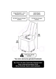 Resim Canisa Trex Serisi 1.sınıf Babyface Kumaş Kahve Metal Ayak 6 Adet Mürdüm Sandalye Sandalye Mürdüm Ayakları Kahve 