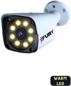 Resim Fury 5MP 3.6 MM Lensli 1080P 2MP Full Color Görüntü 8 Warm Led Gece Görüşlü Full HD Güvenlik Kamerası 