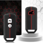 Resim Alazpay Honda Pcx 2020 Model & X-adv Uyumlu Silikon Desenli Anahtar Kılıfı (SİYAH) 