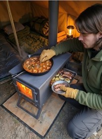 Resim Katlanır 2MM Çelikten KUZİNELİ Çift Tarafı Camlı Kül Hazneli Kamp Sobası. Çantalı Soba - Katlanır 2MM Çelikten KUZİNELİ Çift Tarafı Camlı Kül Hazneli Kamp Sobası. Çantalı Soba 