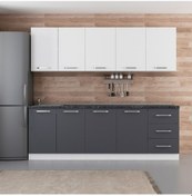 Resim Minar 240 Cm Mutfak Dolabı Beyaz Antrasit 240-A1 